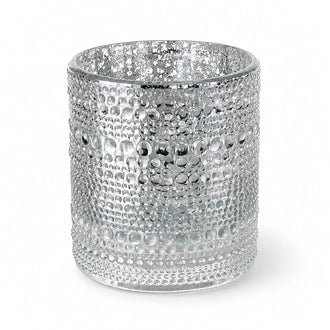 Richland Mercury Candle Holder Pearly Silver Large Set of 6