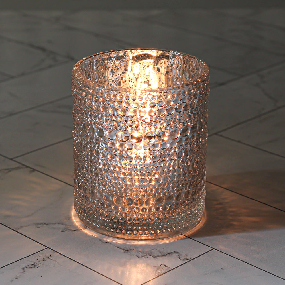 Richland Mercury Candle Holder Pearly Silver Large