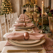 Rose gold napkin ring on a pink napkin - thumbnail number 4