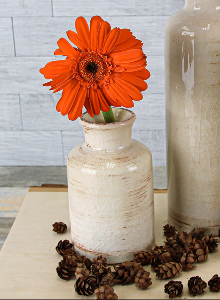 Richland Farmhouse White Ceramic Vase