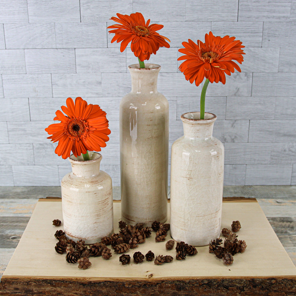 Richland Farmhouse White Ceramic Vase