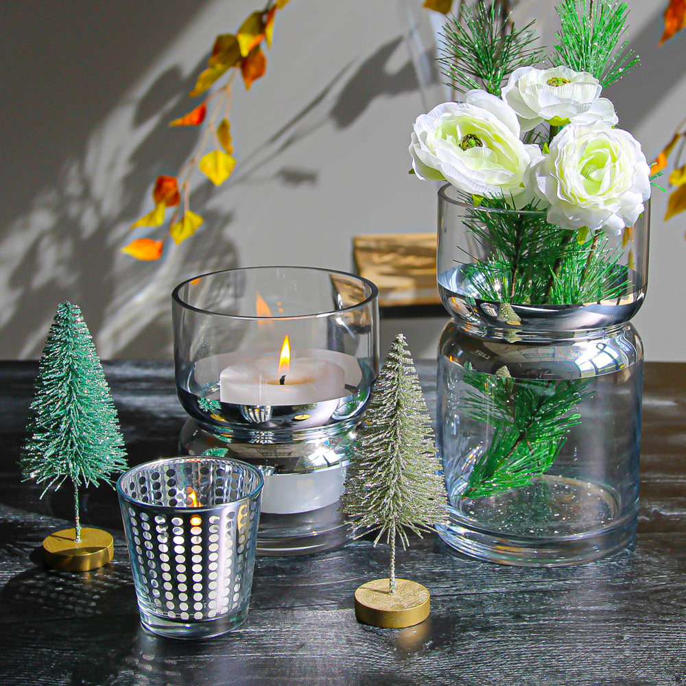 Richland Silver Dotted Glass Holder