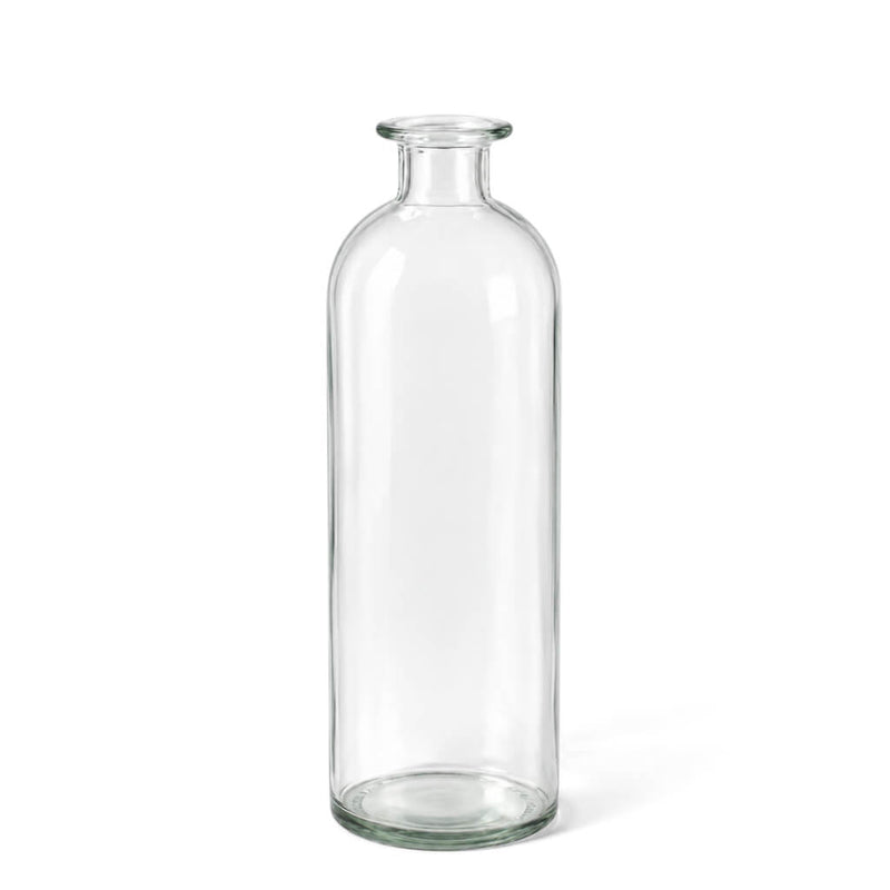 8-inch clear apothecary glass bottle on a white backdrop - thumbnail number 1