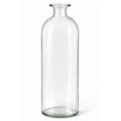 10" clear apothecary glass bottle on a white backdrop - thumbnail number 1