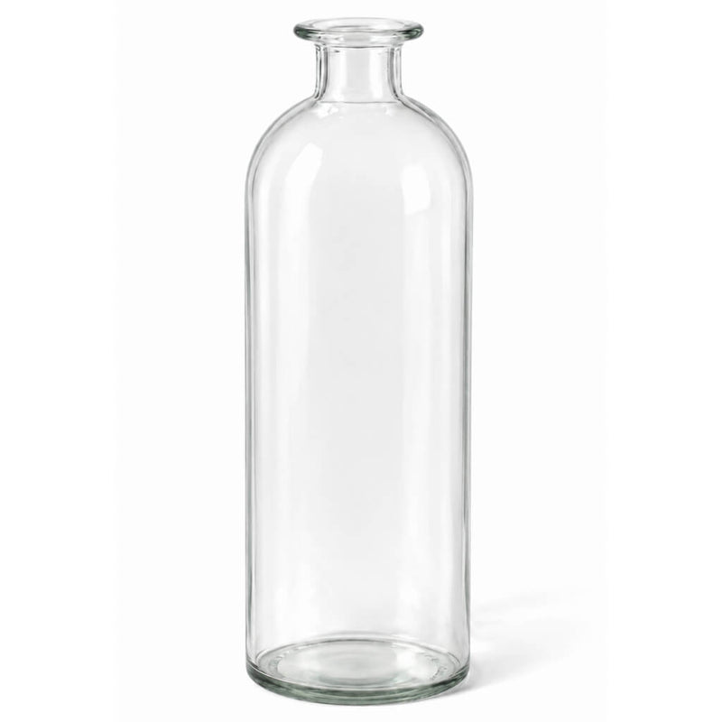 10" clear apothecary glass bottle on a white backdrop - thumbnail number 1