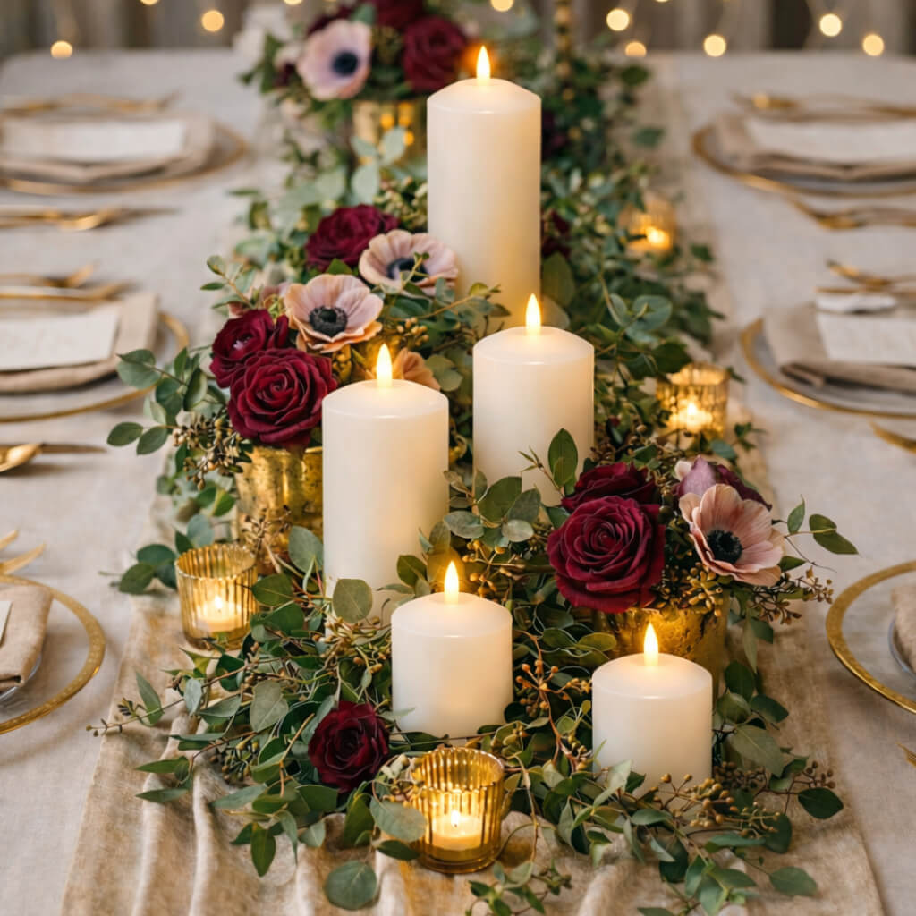 Richland 3"X6" Bullet LED Wax Candle Set of 12