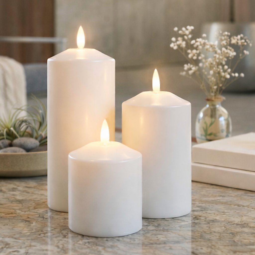 Richland 3"X6" Bullet LED Wax Candle Set of 12