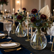 Opal Vase with dark floral arrangement on an elegant tablescape - thumbnail number 5