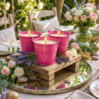 Richland 2" Iron Favor Bucket, Fuchsia Set of 25 - thumbnail number 4