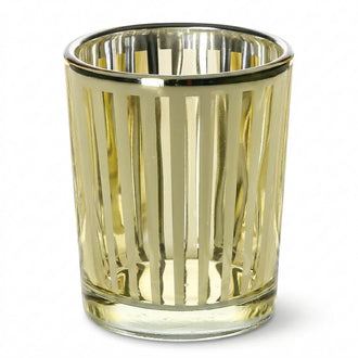 Richland Gold Stripe Glass Holder - Small Set of 12