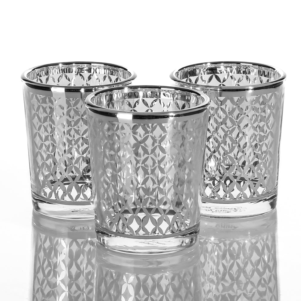 Richland Silver Lattice Glass Holder - Small