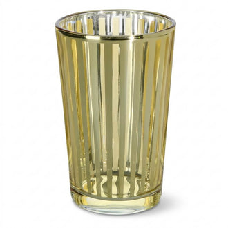 Richland Gold Stripe Glass Holder - Large Set of 12