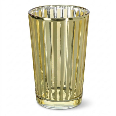 Richland Gold Stripe Glass Holder - Large Set of 12 - thumbnail number 1