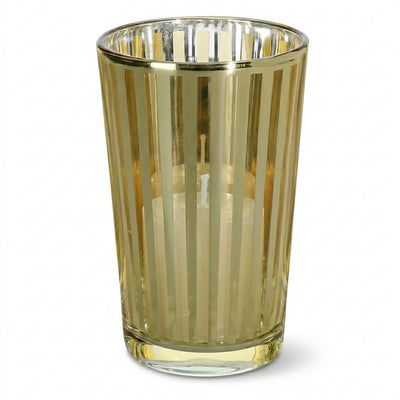 Richland Gold Stripe Glass Holder - Large Set of 12 - thumbnail number 2