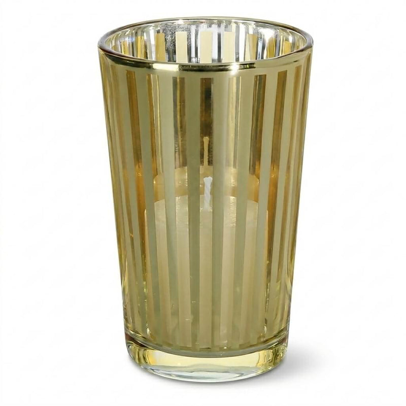 Richland Gold Stripe Glass Holder - Large Set of 12 - thumbnail number 2