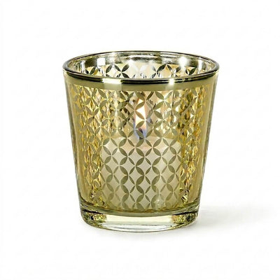 Richland Gold Lattice Glass Holder - Medium Set of 6 - Archived - thumbnail number 3