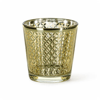 Richland Gold Lattice Glass Holder - Medium Set of 48