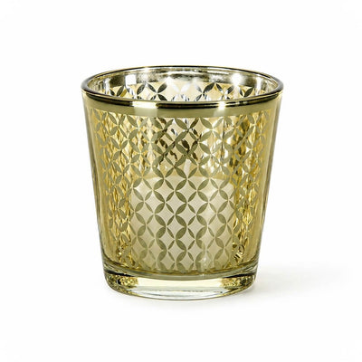 Richland Gold Lattice Glass Holder - Medium Set of 6 - Archived - thumbnail number 2