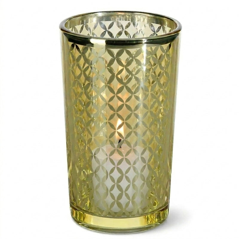 Richland Gold Lattice Glass Holder - Large Set of 12 - thumbnail number 3