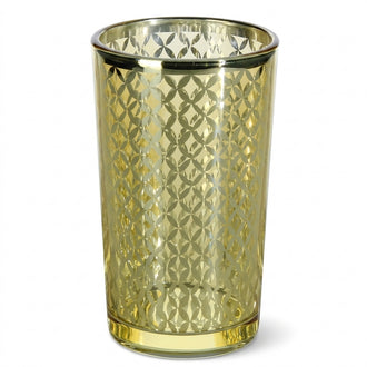Richland Gold Lattice Glass Holder - Large Set of 48