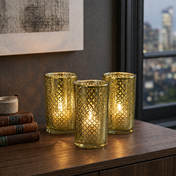 Richland Gold Lattice Glass Holder - Large Set of 12 - thumbnail number 8