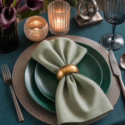 Richland Napkin Ring 2.3" Gold Set of 12 - thumbnail number 8