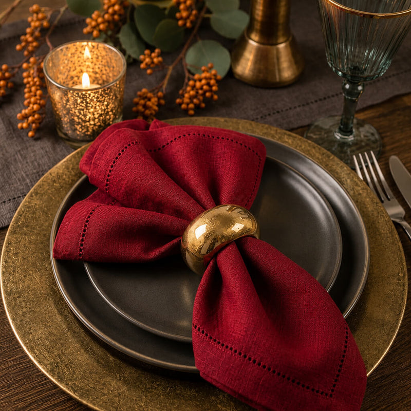 Richland Napkin Ring 2.3" Gold Set of 12 - thumbnail number 10
