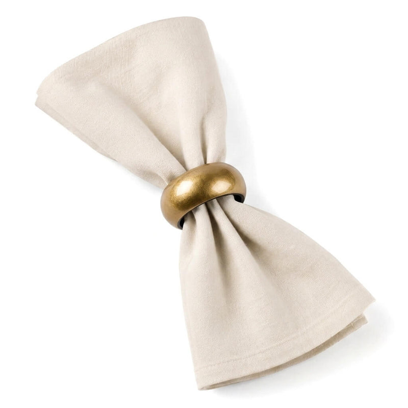 Richland Napkin Ring 2.3" Gold Set of 12 - thumbnail number 2