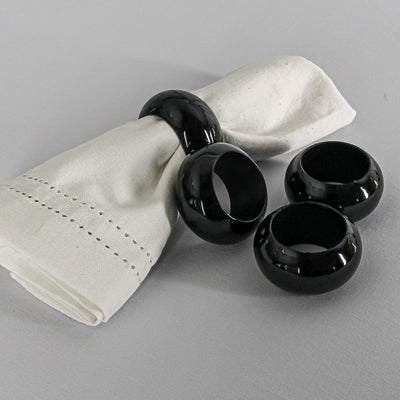 Richland Napkin Ring 2.3" Black - thumbnail number 2