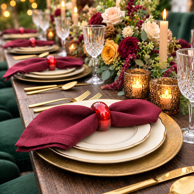 Richland Napkin Ring 2.3" Red Set of 4 - thumbnail number 4