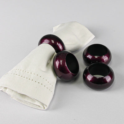 Richland Napkin Ring 2.3" Eggplant - thumbnail number 2