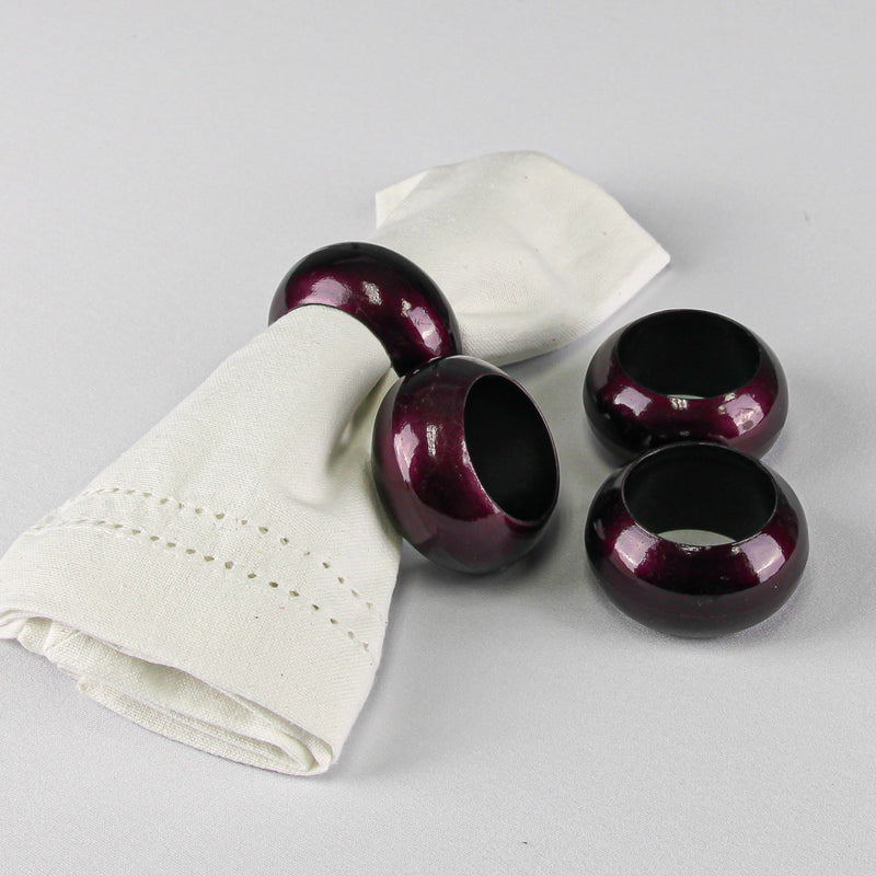Richland Napkin Ring 2.3" Eggplant - thumbnail number 2