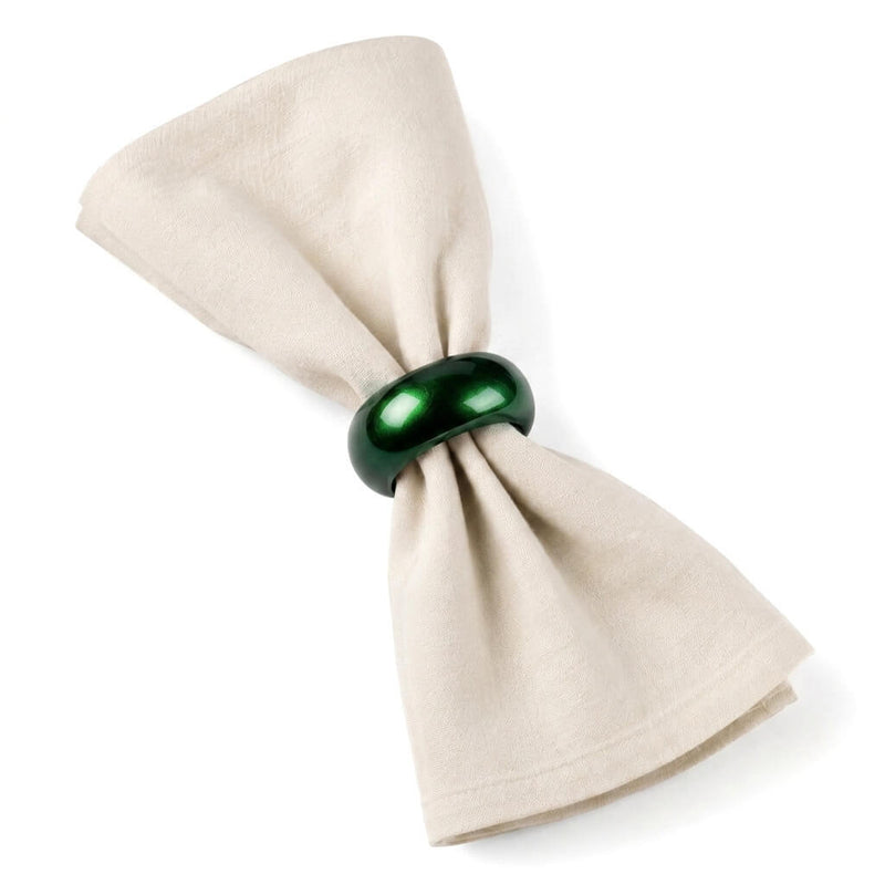 Richland Napkin Ring 2.3" Forest Green Set of 12 - thumbnail number 2