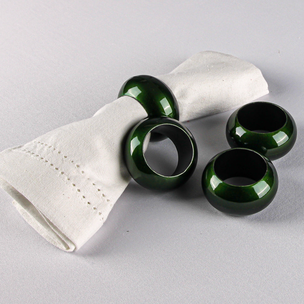 Green napkin rings store