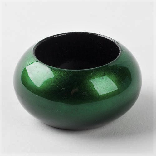 Richland Napkin Ring 2.3" Forest Green Set of 4 - thumbnail number 1
