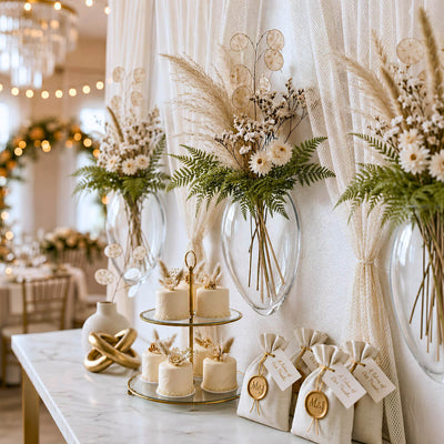 Haven Wall Vases with pampas grass and dried flowers on a wedding table - thumbnail number 8