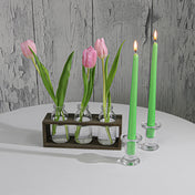 Richland Vintage Milk Bottle Vases With Wooden Stand - thumbnail number 3