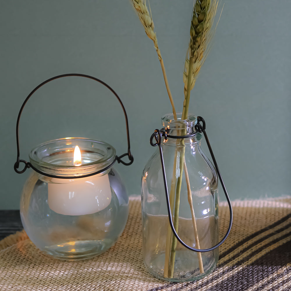 Richland Vintage Bottle Hanging Glass Vase Set of 12