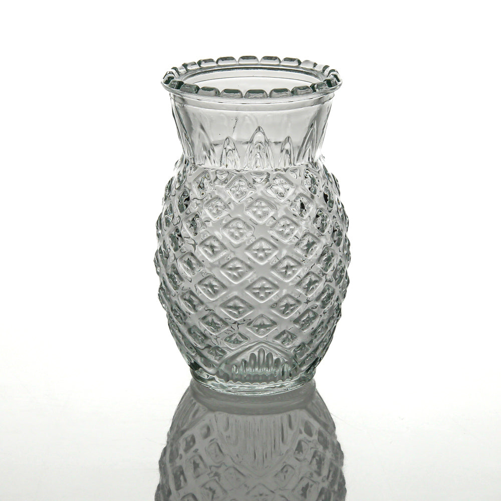 Richland Glass Bud Vase Clear Pineapple