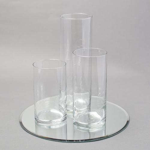 Eastland Round Mirror and Cylinder Vase Centerpiece Set of 4