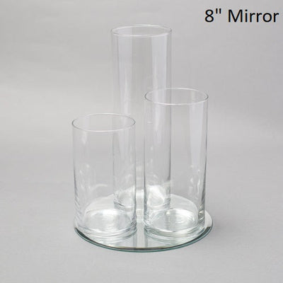 Eastland Round Mirror and Cylinder Vase Centerpiece Set of 48-8" Mirror - thumbnail number 1