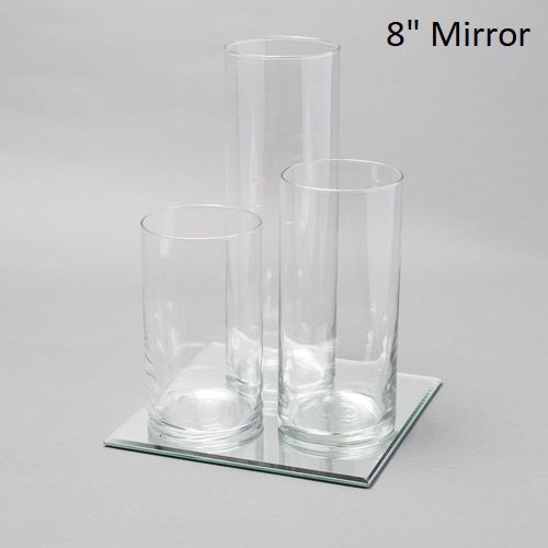 Eastland Square Mirror and Cylinder Vase Centerpiece Set of 4