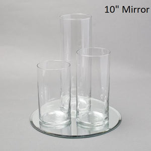 Eastland Round Mirror and Cylinder Vase Centerpiece Set of 48