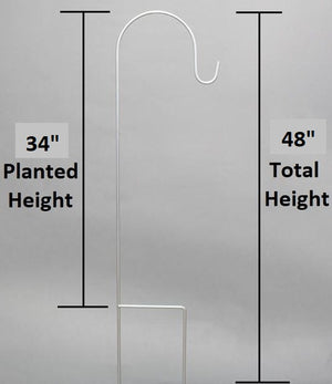 Eastland Silver Shepherd Hook 48" Set of 4