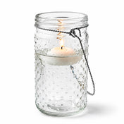Eastland 7.5" Hanging Dotted Glass Jar with Handle Set of 12 - thumbnail number 5