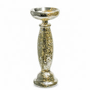 Eastland Unique Mercury Glass Pillar Candle Holder 11.25" - thumbnail number 1