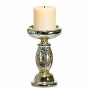 Eastland Unique Mercury Glass Pillar Candle Holder 8.5" - thumbnail number 2