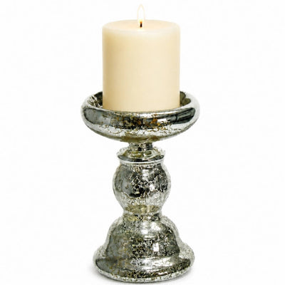 Eastland Unique Mercury Glass Pillar Candle Holder 6.5" - thumbnail number 3