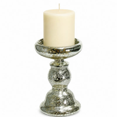 Eastland Unique Mercury Glass Pillar Candle Holder 6.5" - thumbnail number 2