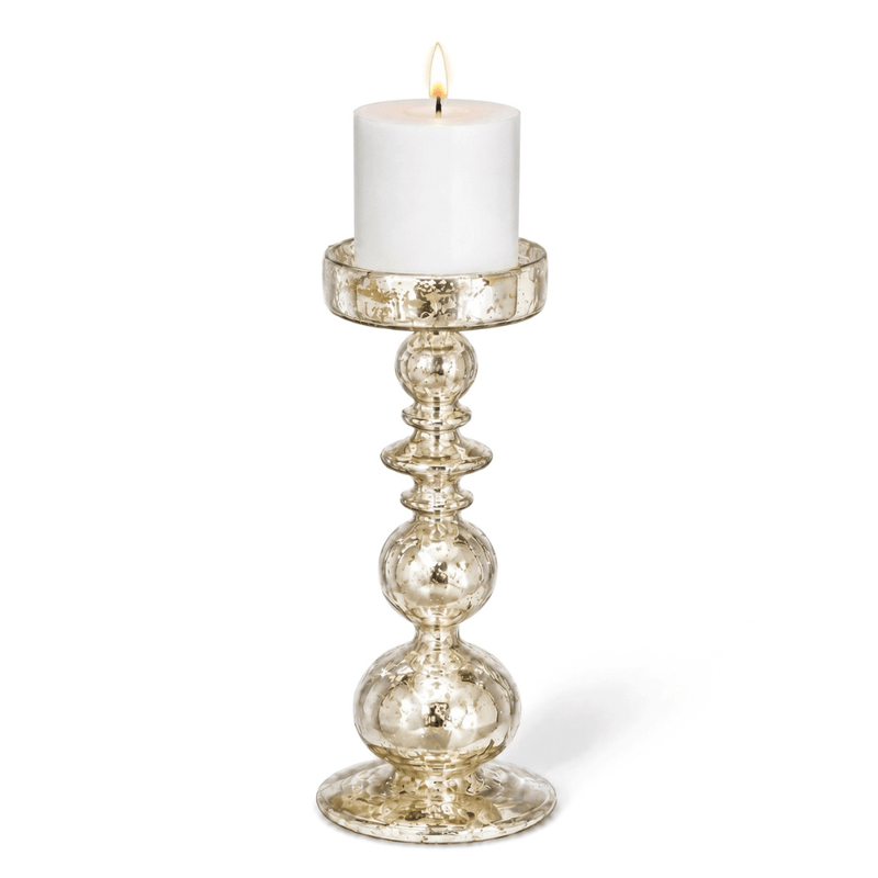 Richland Pillar Holder Unique Mercury Bubble - 11" - Set of 6 - thumbnail number 3